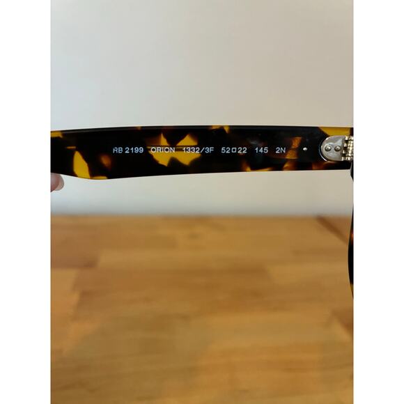 Ray-Ban Orion RB2199 Yellow Havana Tortoise Sunglasses Blue Gradient 52mm main image 8